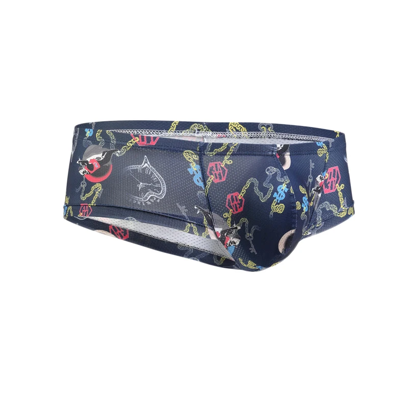 10PCS Sexy Men Underwear Men's Printed Briefs Fashion Sexy Low-waist Bikini Underpants Men  Multicolor Breathable Tight Boxers