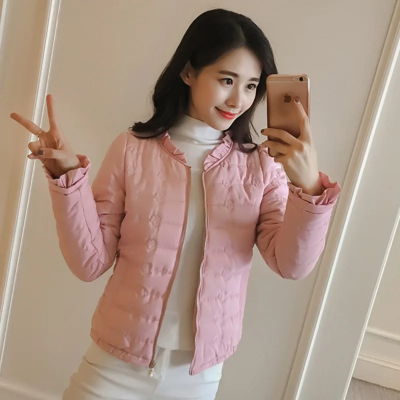 

Cotton Coat Women's 2019 New Style Thin Slim Fit down Cotton Women's Short Cotton-padded Clothes Short-height Students Autumn An