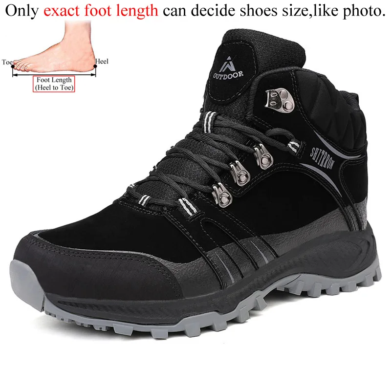 Женские Треккинговые ботинки из водонепроницаемого материала; Sepatu Gunung Wanderschuhe; треккинговые ботинки; уличная женская обувь; Botas Монтана; Mujer; обувь для трекинга - Цвет: Black(No fur)