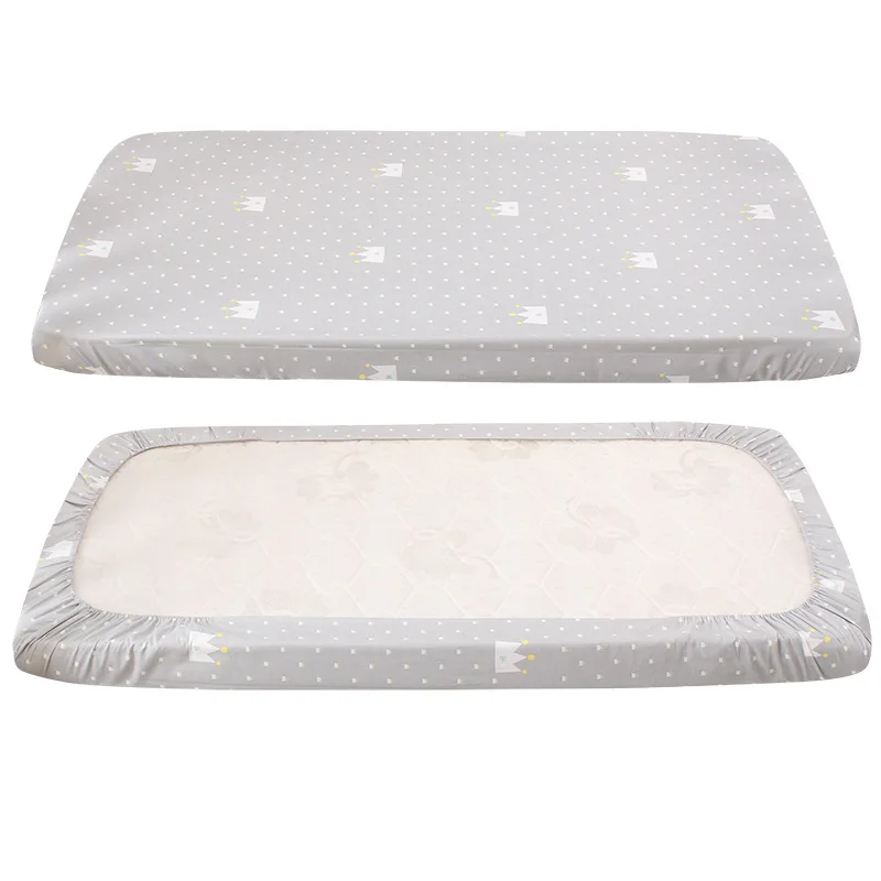 Baby Cot Fitted Bed Sheet Cotton Printed Fluorescent-Free Kids Craddle Sheets Children's Bedroom Bedding Sheet 12065 cm