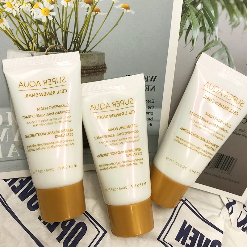 Missha Super Aqua Cell обновленная улитка очищающая пена 20 мл Очищение лица дорожное