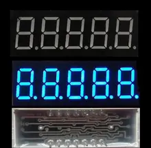 2 pièces 0.36 pouces 5 affichage nombres LED 7 seg segment Commun Cathode Bleu