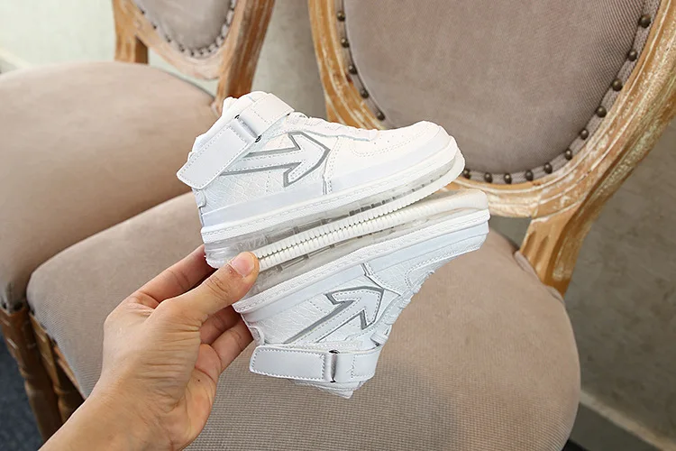New Autumn Kids Sport Sneakers Children High Top Casual Sneakers Baby Girls Mesh White Shoes Boys Brand Chunky Sneakers Trainers