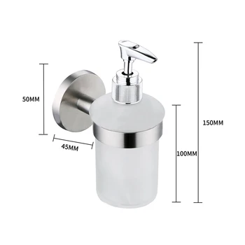 

200ml Glass Soap & Lotion Dispenser for Kitchen, Refillable Liquid Pump Bottle Holder Great with Rust Proof Stainless Steel Pump