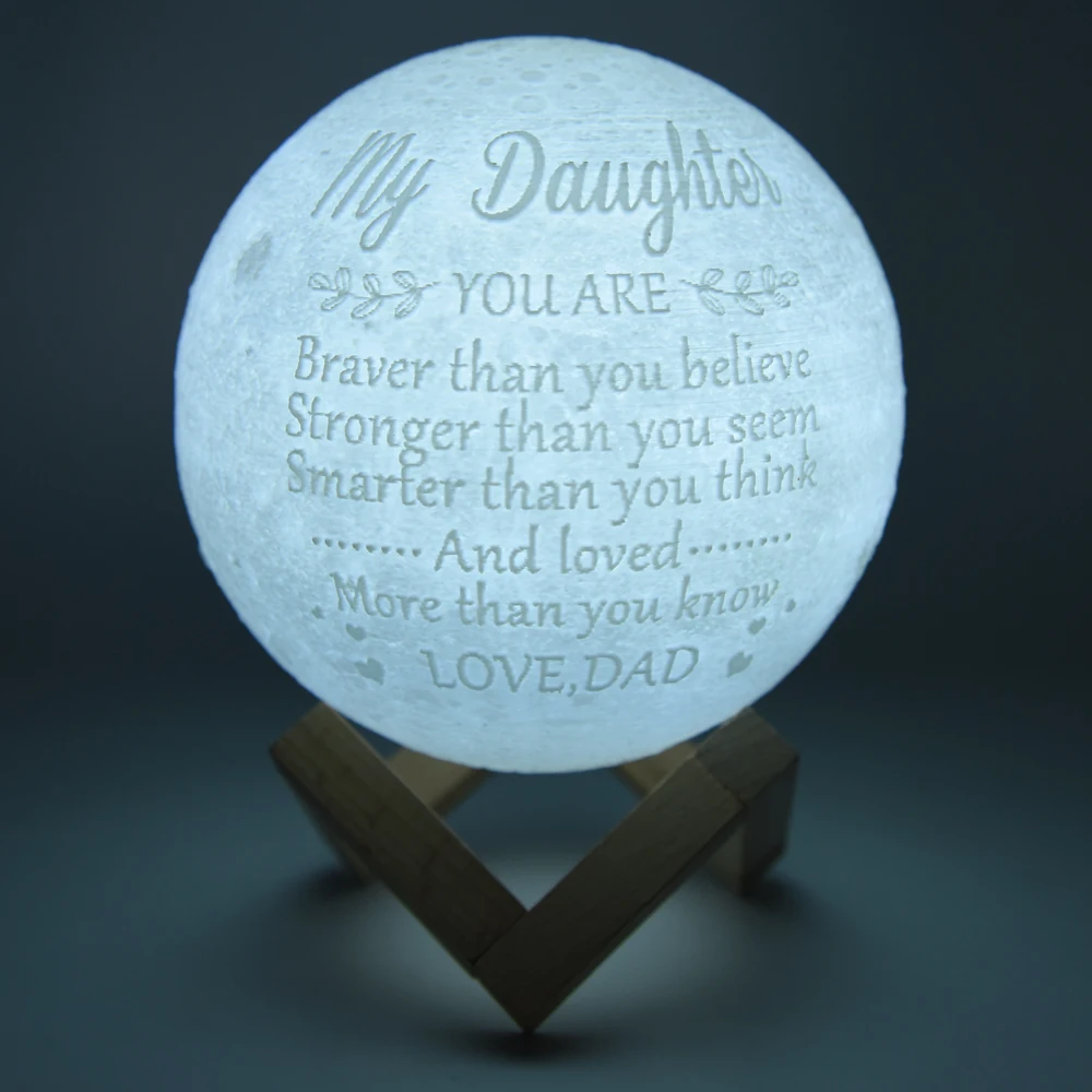  Moon Lamp Night Light lamp for daughter Kids LED Light USB Charging Touch Control 2 Colors for Chri - 4000154586498