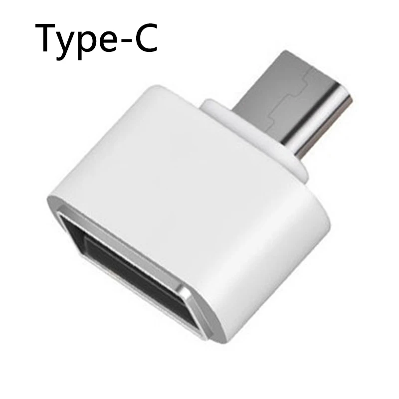 OTG type C к USB адаптер мини OTG конвертер Универсальный USB C разъемы разъём type-C разветвитель для передачи данных MACBOOK - Цвет: white Type C OTG