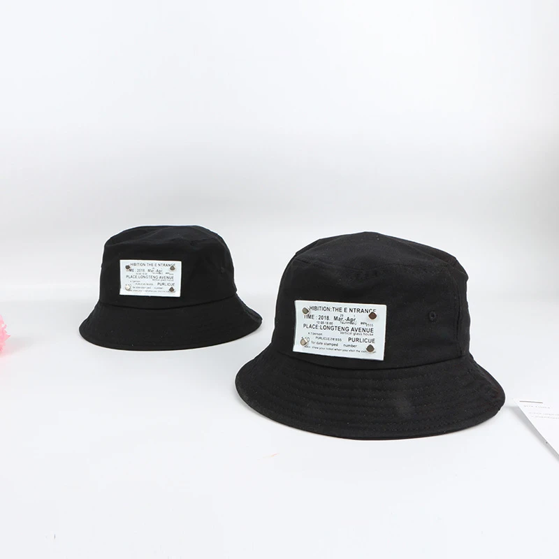 

New trend spring autumn cotton unisex Double sided wear Label rivetÂ decorate outing casual fashion sunblock fishermanÂ bucket hat