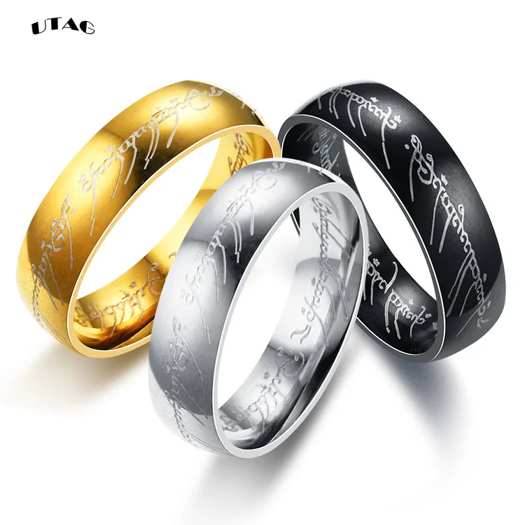 Utag Midi Ring Tungsteno One Ring Of Power Gold The Movie Of Ring Lvers Women And Men Fashion Jewelry Wholesale Free Drop Ship