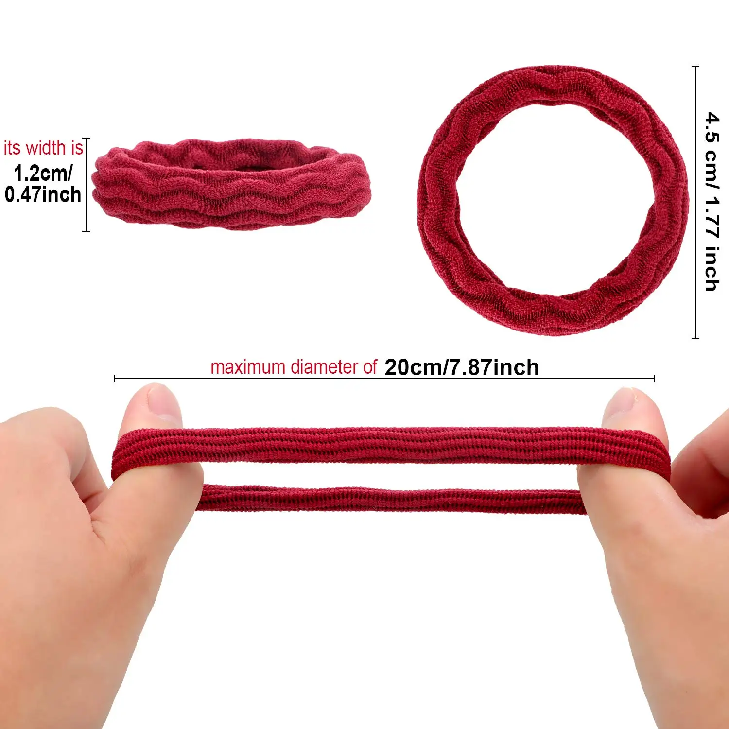 10 Pieces Seamless Cotton Hair Ties Thick Elastic Hair Ties Ponytail Holders No Crease Bands for Women Girls