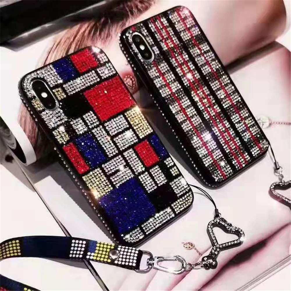 

For iPhone 11 Pro Max Glitter Cases for iPhone 7 8 6 6s Plus Bling Diamond Shockproof Cover for iPhone XS Max XR Holder Case
