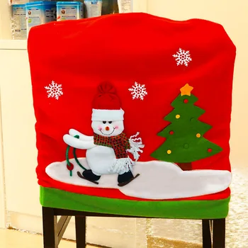 

Cute Christmas Elements Chair Covers Reusable Xmas Party Dinner Chairs Home Decoration P7Ding