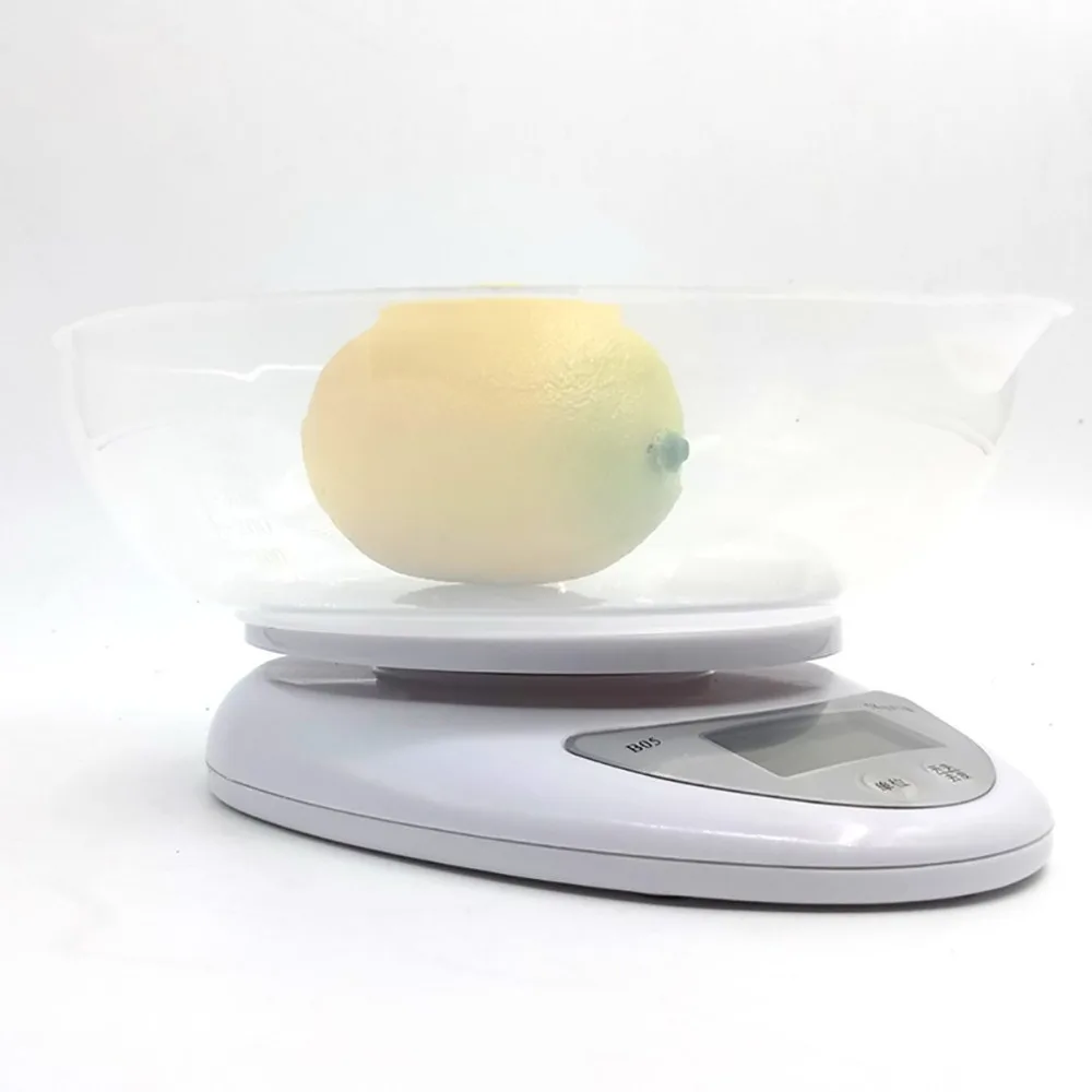 Bo5 Food Food Baking Scales Mini Compact 5Kg/1G Kitchen Electronic Scales Home Glass Kitchen Scale Balck