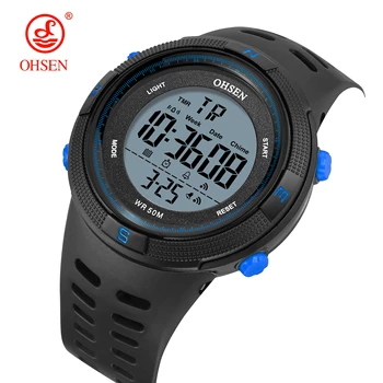 

High Quality Mens Smart Watch LED Display Fashion Military Sports Watches Digital Rubber Strap Watches Waterproof Alarm
