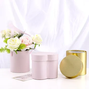 

4pcs Flower holding bucket European packaging box heart flower box rose gift box florist free shipping