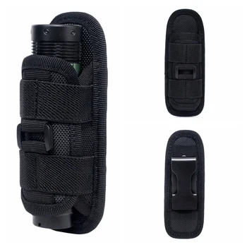 

360 Degrees Tactical Rotatable Flashlight Pouch Holster Torch Case Belt Portable Torch Cover Holder Hunting Lighting Accessory!