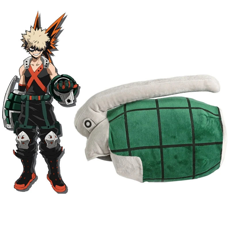 Аниме My Hero Academy Bakugou Katsuki Grenadier Bracers Косплей плюшевая Перчатка Мягкая кукла игрушка 20*29 см