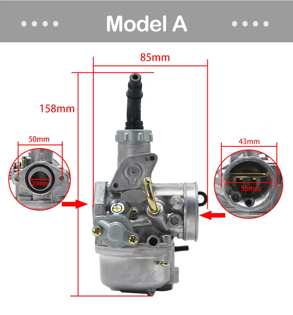 Aluminum Motorcycle Keihin Carburetor Carb Karboretor Karb for Honda WAVE 125 WAVE125 W125 with 42mm Air Filter Race - - Racext 19