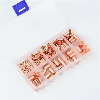 

New 230PCS Cold Pressed Copper Connecting Pipe Wire Joint Copper Tube Direct Connection Pressure Pipe 1.5/2.5/3/4/5/6/7/8mm