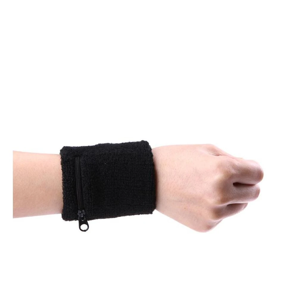 Wrist Band Wallet Sweatband Wristband Zipper Pouch Running Gym Sport Lightweight