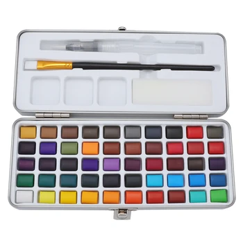 

New Arrival 50 Colors Solid Watercolor Set Portable Watercolor Pigment for Kids Drawing Painting Watercolor Set Art Supplies