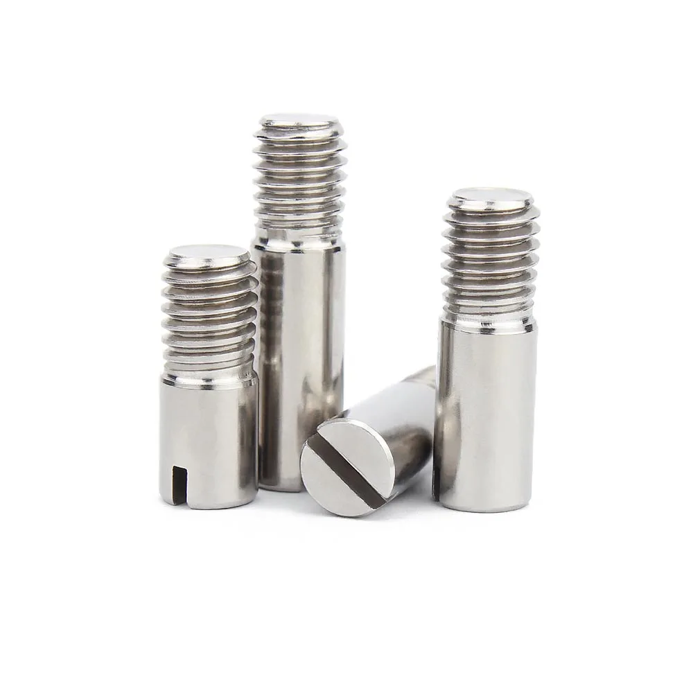 Stainless Steel Dowel Pin 2/10x M2 M2.5 M3 M4 M5 M6 M8 M10 GB878 304 A2 Outside Thread Solid Slotted Head Positioning Roll Shaft
