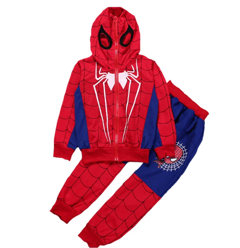 Natura vingerafdruk mate Jongens Spiderman Hoodie + Broek Twee Stuk Mode Lente En Herfst Kinderen  Cosplay Koel Kostuum| | - AliExpress