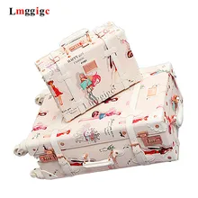 Женская сумка для багажа в ретро стиле с сумочкой, косметический Чехол, 20 дюймов, чехол для путешествий с каютами, 22 дюйма, 24 дюйма, 26 дюймов, коробка на колесиках