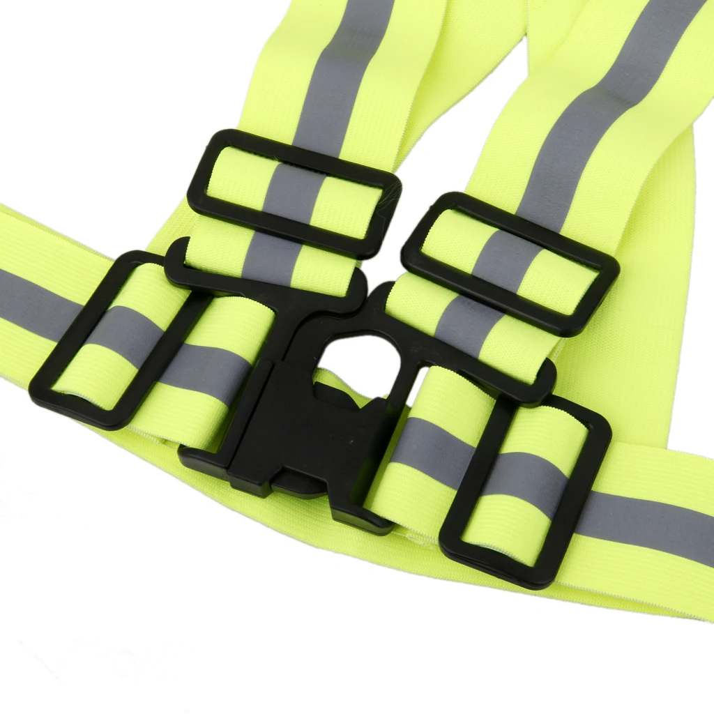 Регулируемый Велоспорт безопасности высокая видимость светодиодный светильник жилет куртка Спорт на открытом воздухе ночной бег