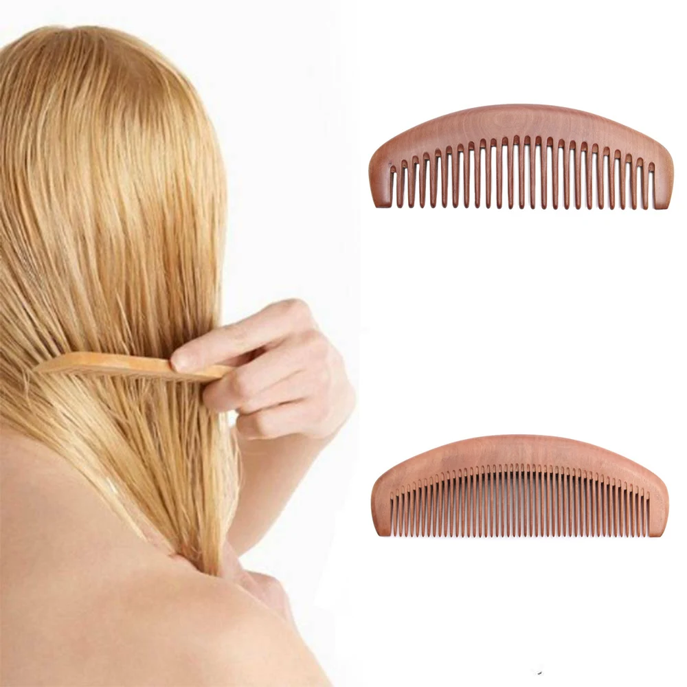 High Quality Massage Wooden Comb Peach Wood Bamboo Hair Beauty SPA Massager Care Wholesale | Красота и здоровье