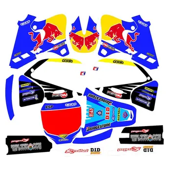 

For YAMAHA YZF250 400 426 1998 1999 2000 2001 2002 Full Graphics Decals Stickers Custom Number Name 3M Matte Stickers