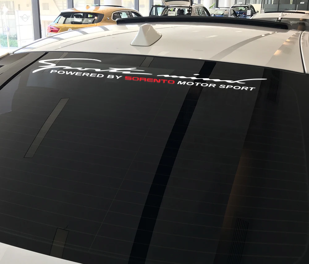 Авто мотор Спорт переднее заднее лобовое стекло виниловые наклейки на автомобиль для Kia Sorento ПВХ Авто Декор Светоотражающие спортивные наклейки аксессуары для автомобиля