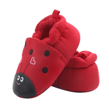 

Autumn Winter Knitted Cotton Cloth Baby Lovely Shoes First Walkers Cute Baby Girls Boys Anti-drop Shoes