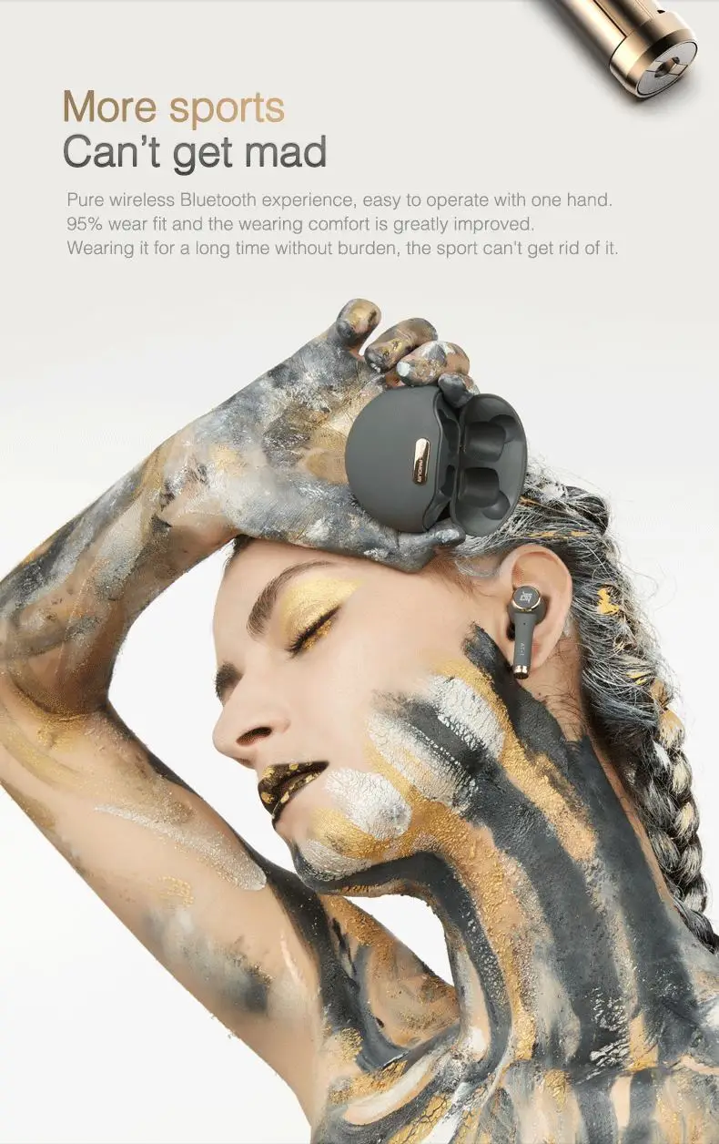 AUGLAMOUR AT-1 TWS 5,0 EDR Bluetooth наушники беспроводные наушники IPX5 в ухо спортивные наушники