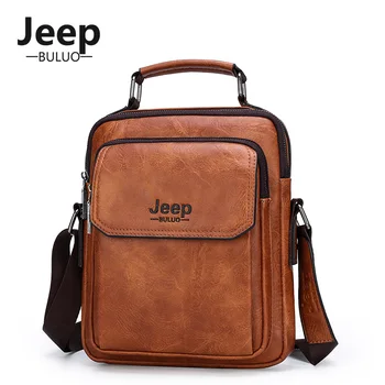 

2020 Leather Men's Shoulder Crossbody Bag Brown Handbags Casual Male Messenger Bags Sling Pack for Phone Waterproof Pouch