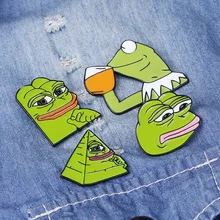 Желать стиль Европа и Америка мультфильм забавная лягушка мимика посылка для одежды сумка аксессуары брошь Горячая Распродажа