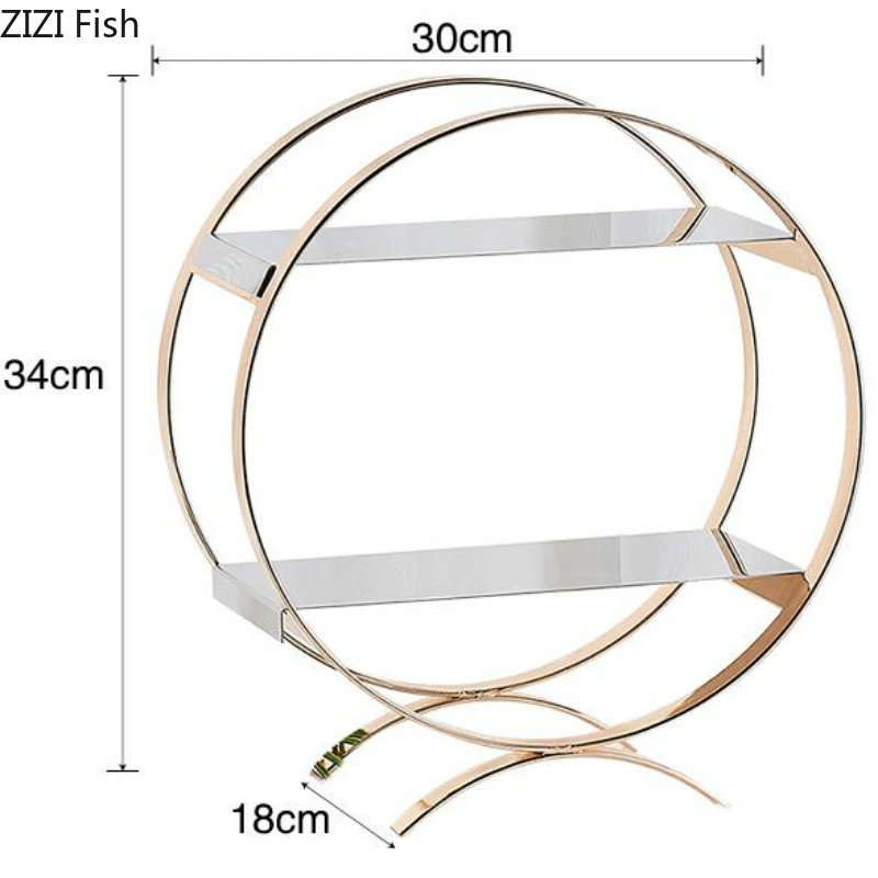 Креативный металлический двойной Слои подставка для свадебного торта чудодейственное, с ПВА десерт круглые Дисплей для дома, инструменты для украшения торта