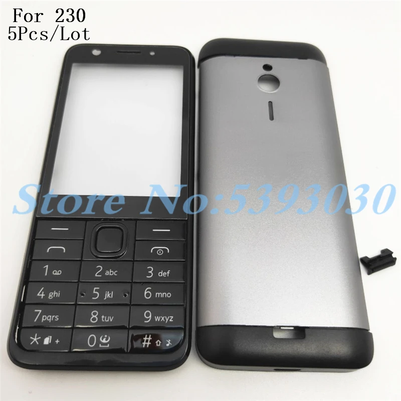 Новинка 5 шт./лот для Nokia 230 230ds RM 1172 Полный Чехол корпуса телефона с английской