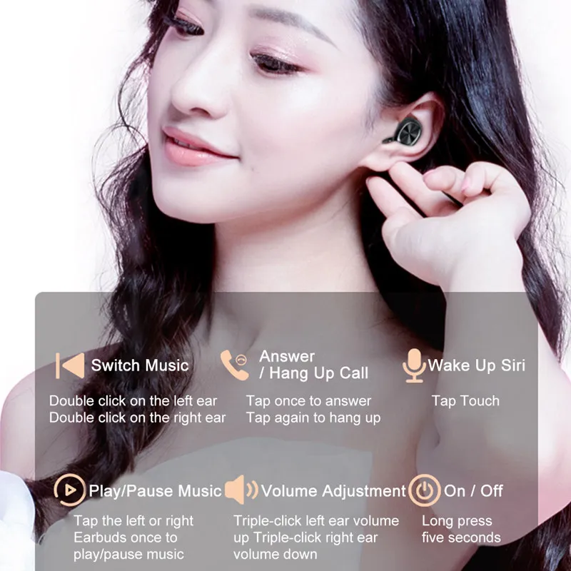 B5 TWS Bluetooth 5 0 наушники беспроводные с микрофоном спортивные водонепроницаемые