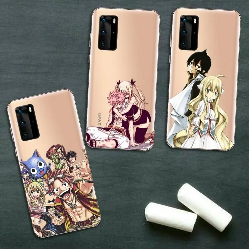 Аниме Fairy Tail классные пикантные телефонный кейс для Samsung Galaxy прозрачный huawei honor P 40