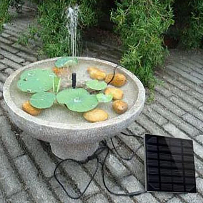 Солнечный водяной насос фонтана водопады мощность открытый садовый пруд с рокарием ландшафтное украшение для птичьей ванны садовый декор