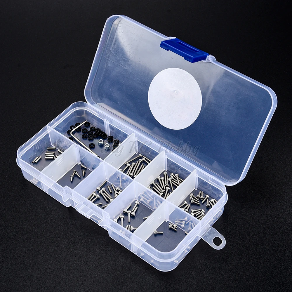 NEW 176pcs Stainless Steel Whole Car Screws Kit Screws Box Set for 1/24