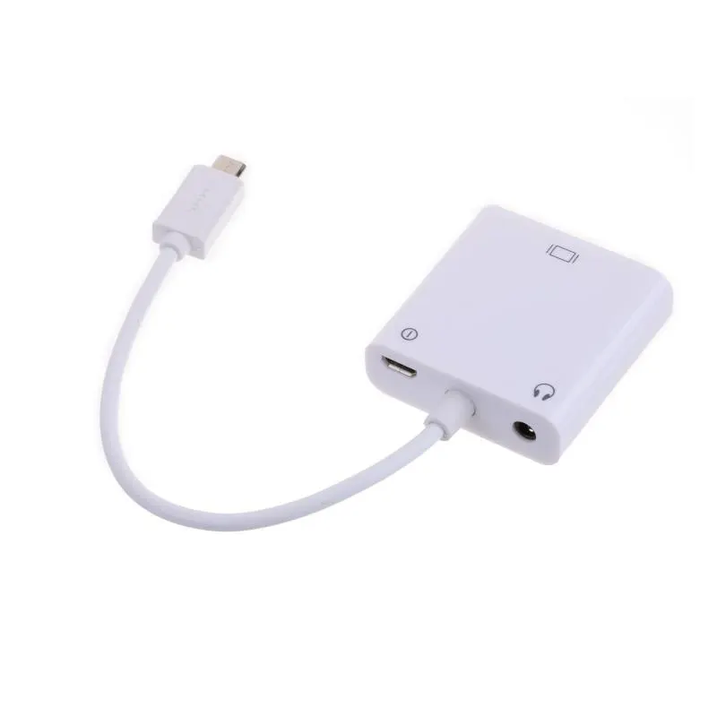 Микро USB к VGA адаптер конвертер кабель VGA видео адаптер с 3,5 мм аудио кабель для samsung htc LG мобильный телефон