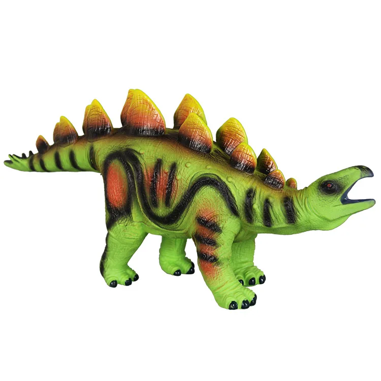 

Children Large Size Soft Silcone Dinosaur Boy Gift Model Sound Making Vinyl Stegosaurus Can Call Model Toy Wholesale