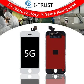 

20PCS/LOT AAA Quality LCD Screen Display Digitizer Assembly For iPhone 5 LCD Display Black/White All Parts Free Shipping