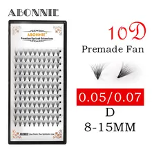 Abonnie предварительно сделанные вентиляторы объем широкий вентиляторы 10d русский Объем Профессиональный Наращивание ресниц из искусственной норки