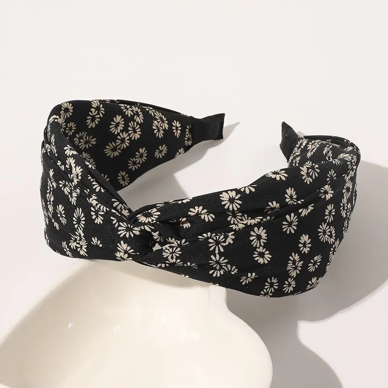 

New Headband Top Knot Turban Twist Hairband Retro Elastic Hair Hoop Headwrap Headband For Women Print Headdress Accessories