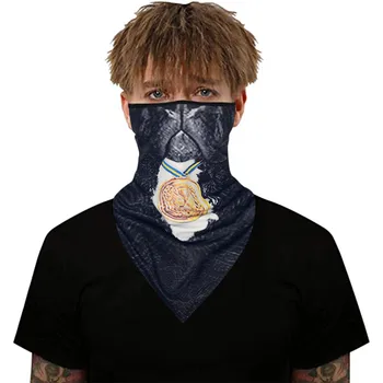 

5PCS Unisex Summer 3D Magic Seamless Black Tiger head Scarfs Accessories For Girls Unisex Outdoor Cycling Wristband Windproof