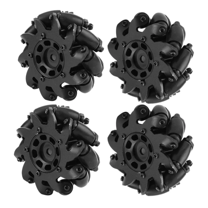 

4Pcs Drive Wheel Robot Kit Omnidirectional Wheels for Mecanum with Long Service Life No Deformation New