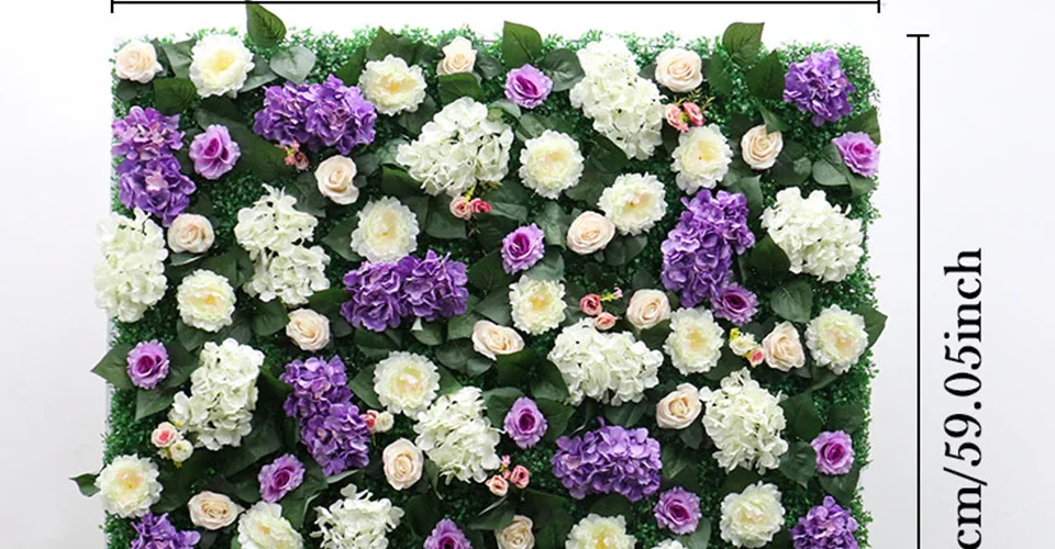 150 см на заказ DIY Высокое качество Гортензия пионы Роза зеленый растение настенные искусственные цветы для дома шёлковые цветы для украшения стены