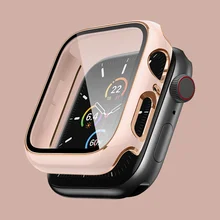 

360 Full Screen Protector Case for Apple Watch 40mm 44mm 42/38mm Bumper Frame Matte Hard Tempered Glass Film Cover IWatch 6 5 4